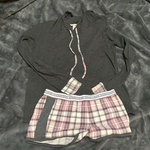 Victoria secret pajamas shorts with hoodie- small